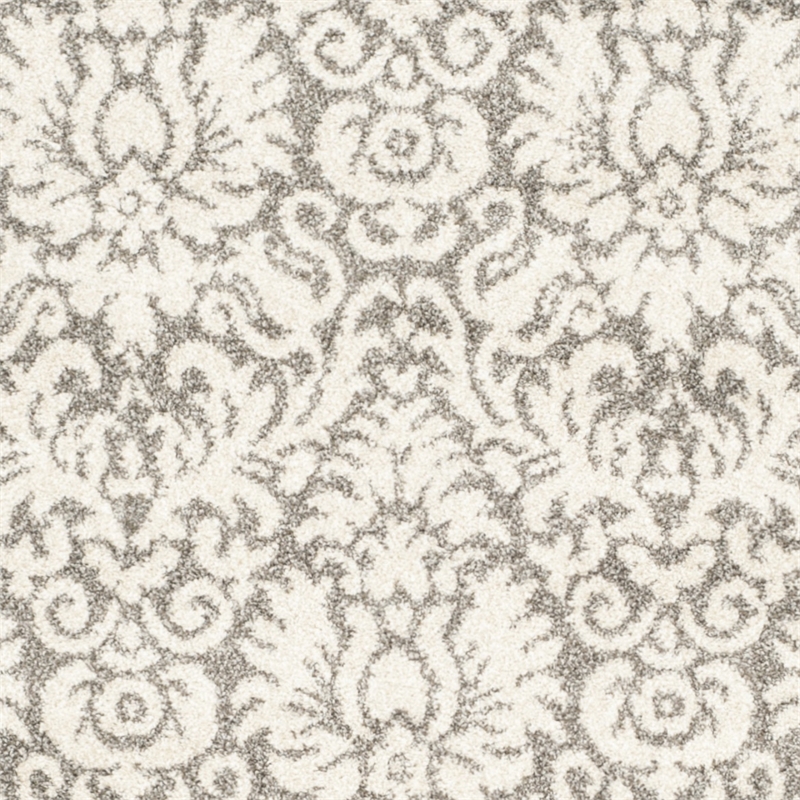 Pemberly Row Polypropylene Dark Grey Indoor Outdoor Rug - Runner 2'3