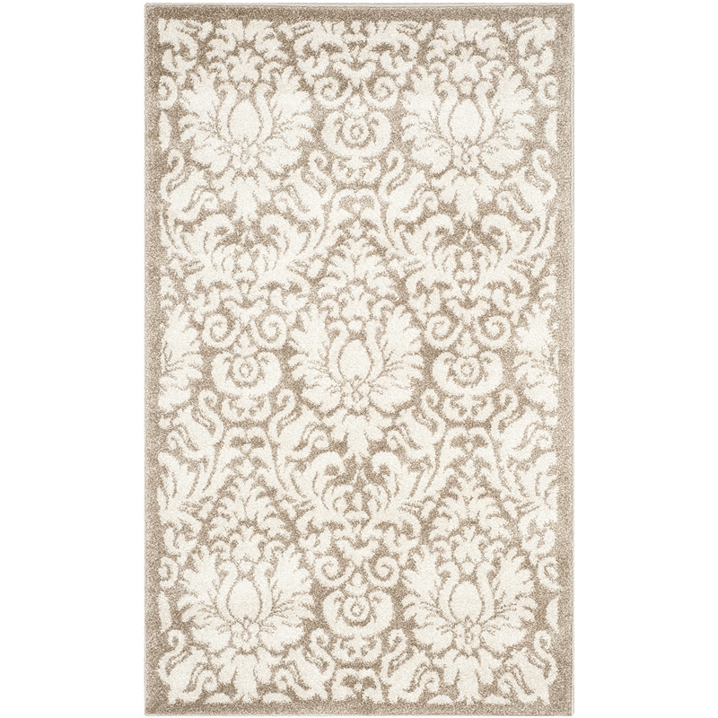 Pemberly Row Polypropylene Wheat Indoor Outdoor Rug - 3' x 5'