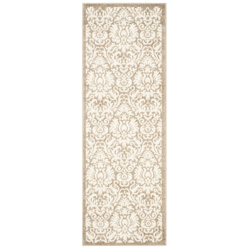 Pemberly Row Polypropylene Wheat Indoor Outdoor Rug - Runner 2'3
