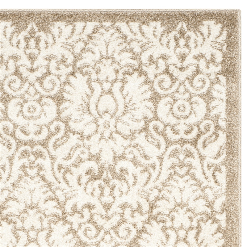 Pemberly Row Polypropylene Wheat Indoor Outdoor Rug - Runner 2'3