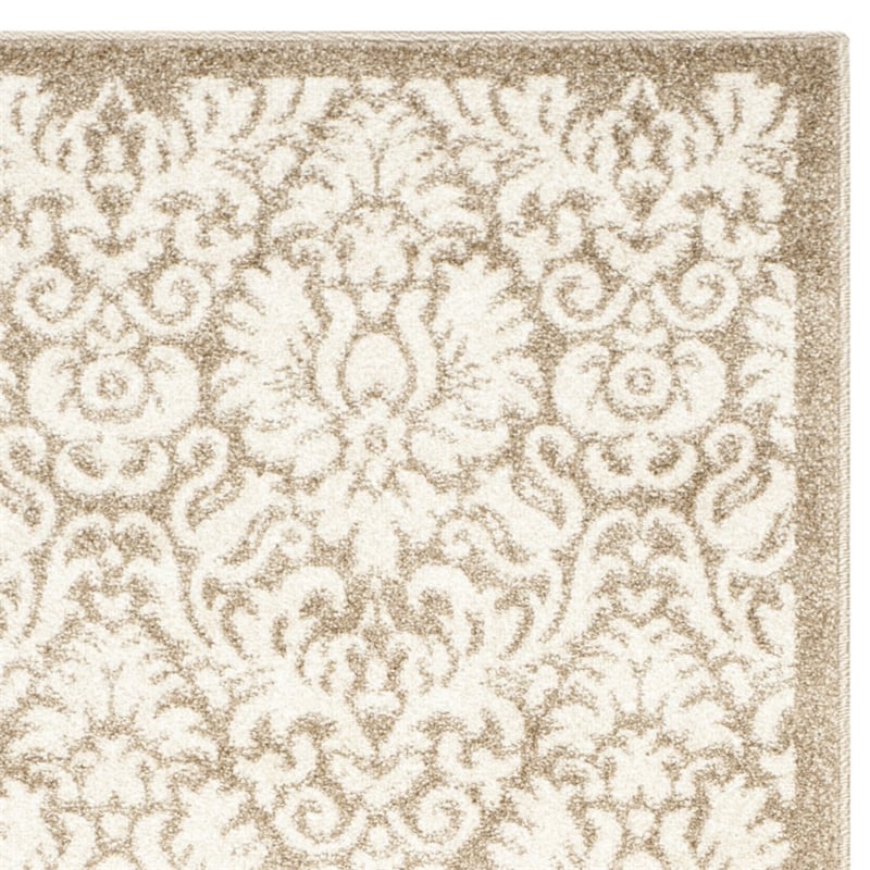 Pemberly Row Polypropylene Wheat Indoor Outdoor Rug - Runner 2'3