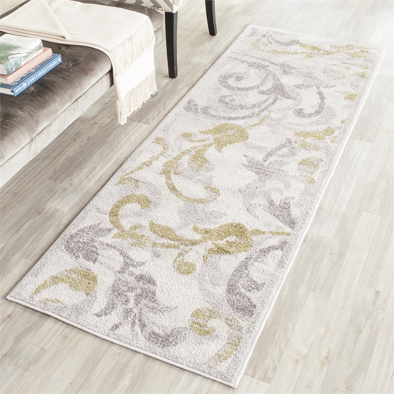 Pemberly Row Polypropylene Ivory Indoor Outdoor Rug - 2'3