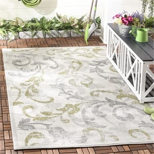 Pemberly Row Polypropylene Ivory Indoor Outdoor Rug - 4' x 6'
