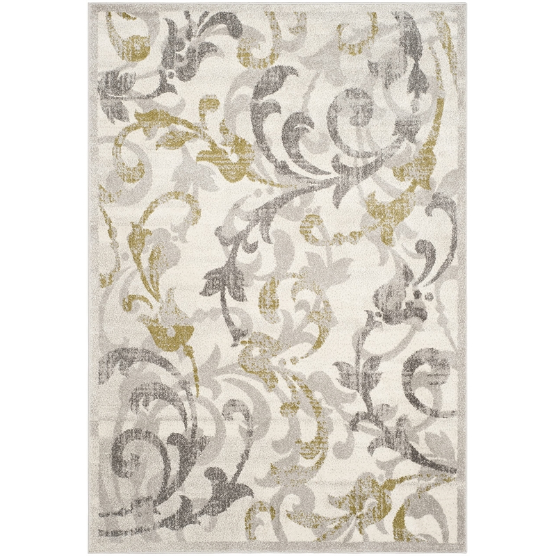 Pemberly Row Polypropylene Ivory Indoor Outdoor Rug - 5' x 8'