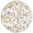 Pemberly Row Polypropylene Ivory Indoor Outdoor Rug - Round 7'