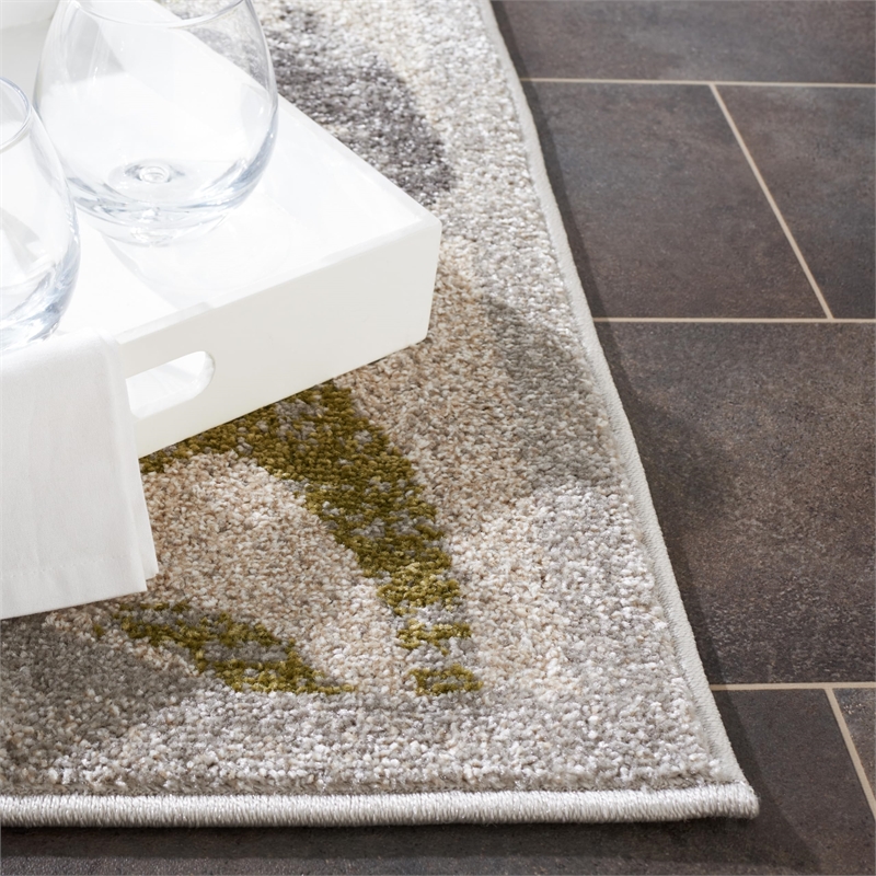 Pemberly Row Polypropylene Ivory Indoor Outdoor Rug - Square 7'