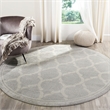 Pemberly Row Polypropylene 7' X 7' Round Rug in Light Gray Ivory