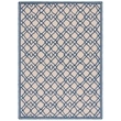 Pemberly Row Contemporary Polypropylene 4' X 6' Rug in Ivory Blue