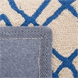 Pemberly Row Contemporary Polypropylene 8' X 10' Rug in Ivory Blue