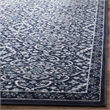Pemberly Row Contemporary Polypropylene 4' x 6' Rug in Navy and Ivory