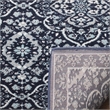 Pemberly Row Contemporary Polypropylene 4' x 6' Rug in Navy and Ivory