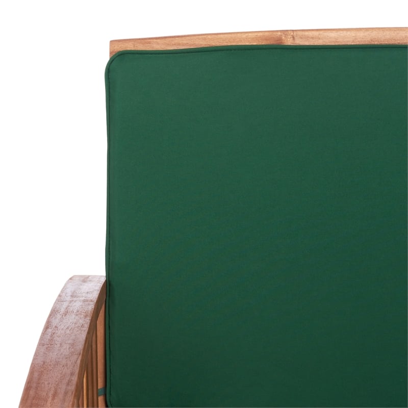 Pemberly Row Transitional Wood 4Pc Outdoor Set in Natural / Green