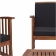 Pemberly Row Transitional Wood 4Pc Outdoor Set in Natural / Black