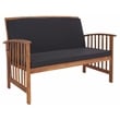 Pemberly Row Transitional Wood 4Pc Outdoor Set in Natural / Black