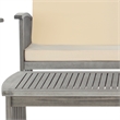 Pemberly Row Transitional Wood 4Pc Outdoor Set in Gray / Beige
