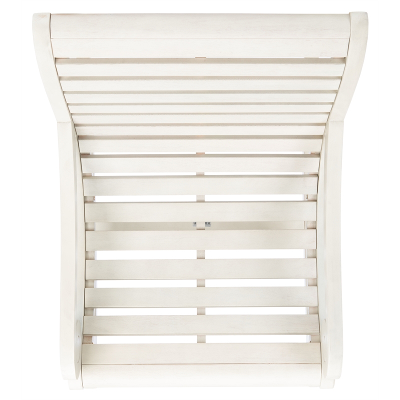 Pemberly Row Coastal Eucalyptus Wood Rocking Chair in White Finish