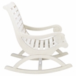 Pemberly Row Coastal Eucalyptus Wood Rocking Chair in White Finish