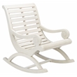 Pemberly Row Coastal Eucalyptus Wood Rocking Chair in White Finish