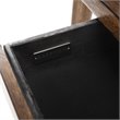 Pemberly Row Contemporary Writing Desk in Dark Walnut and Gold