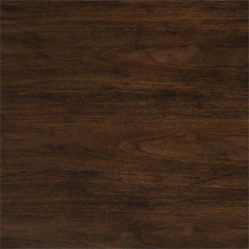 Pemberly Row Contemporary Writing Desk in Dark Walnut and Gold