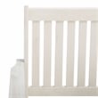 Pemberly Row Contemporary Wood Twin Seat Bench in White Finish