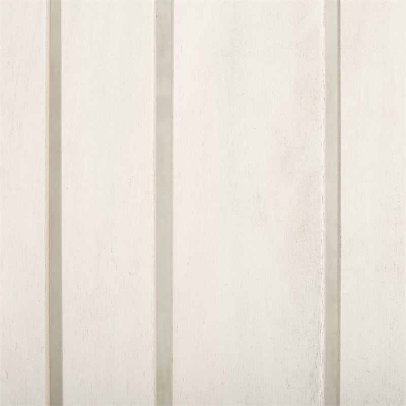 Pemberly Row Contemporary Wood Twin Seat Bench in White Finish