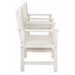 Pemberly Row Contemporary Wood Twin Seat Bench in White Finish