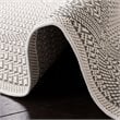Pemberly Row Contemporary Polypropylene 8' x 10' Rug in Cream and Gray