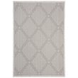Pemberly Row Contemporary Polypropylene 8' x 10' Rug in Cream and Gray