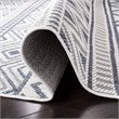 Pemberly Row Contemporary Polypropylene 4' x 6' Rug in Cream and Navy