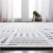 Pemberly Row Contemporary Polypropylene 4' x 6' Rug in Cream and Navy