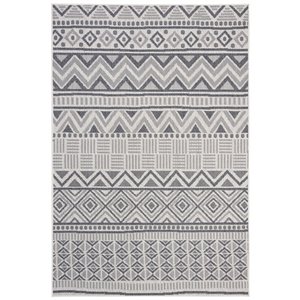 Pemberly Row Contemporary Polypropylene 8' x 10' Rug in Cream and Navy