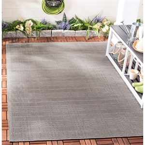 Pemberly Row Contemporary Polypropylene 8' x 10' Rug in Gray