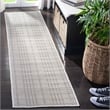 Pemberly Row Contemporary Polypropylene 8' x 10' Rug in Gray