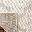 Pemberly Row Polypropylene 2' x 8' Runner Rug in Ivory and Light Gray