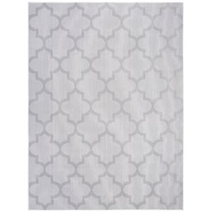 Pemberly Row Polypropylene 8' x 10' Rug in Ivory and Light Gray