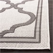 Pemberly Row Contemporary Polypropylene 9' x 12' Rug in Ivory and Gray