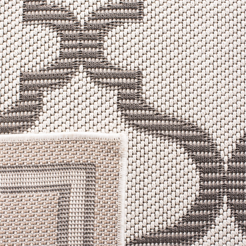 Pemberly Row Contemporary Polypropylene 9' x 12' Rug in Ivory and Gray