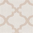 Pemberly Row Contemporary Polypropylene 4' x 6' Rug in Ivory and Beige