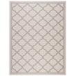 Pemberly Row Contemporary Polypropylene 8' x 10' Rug in Ivory and Beige