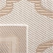 Pemberly Row Contemporary Polypropylene 8' x 10' Rug in Ivory and Beige