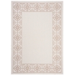 Pemberly Row Contemporary Polypropylene 4' x 6' Rug in Ivory and Beige