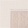 Pemberly Row Contemporary Polypropylene 4' x 6' Rug in Ivory and Beige