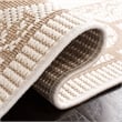 Pemberly Row Contemporary Polypropylene 8' x 10' Rug in Ivory and Beige