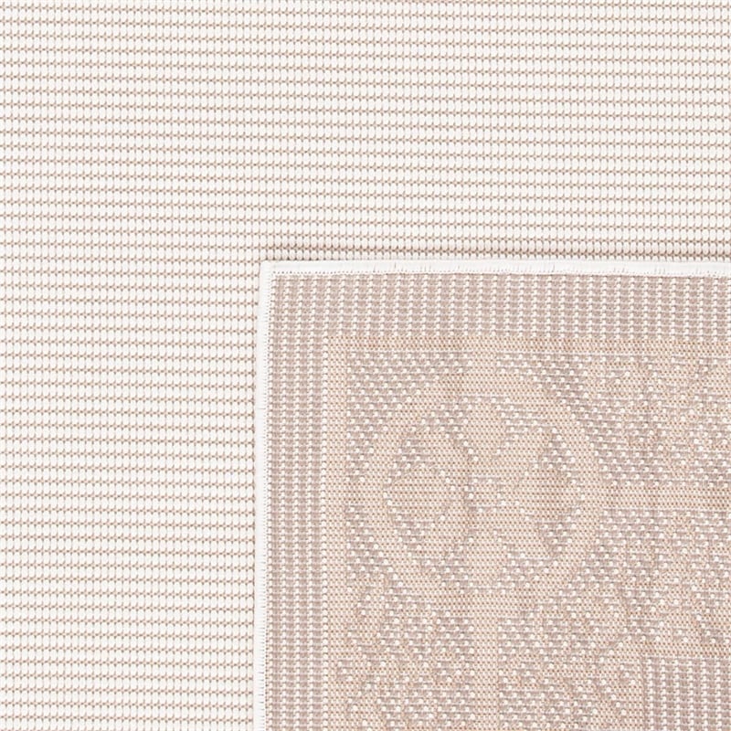 Pemberly Row Contemporary Polypropylene 8' x 10' Rug in Ivory and Beige