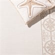 Pemberly Row Contemporary Polypropylene 9' x 12' Rug in Ivory and Beige