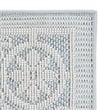 Pemberly Row Polypropylene 4' x 6' Rug in Light Blue and Ivory