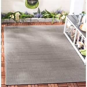 Pemberly Row Contemporary Polypropylene 9' x 12' Rug in Gray
