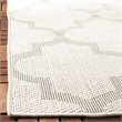 Pemberly Row Polypropylene 4' x 6' Rug in Ivory and Light Gray