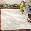 Pemberly Row Polypropylene 9' x 12' Rug in Ivory and Light Gray